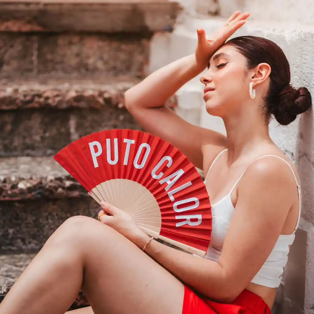 Abanico Puto Calor Rojo