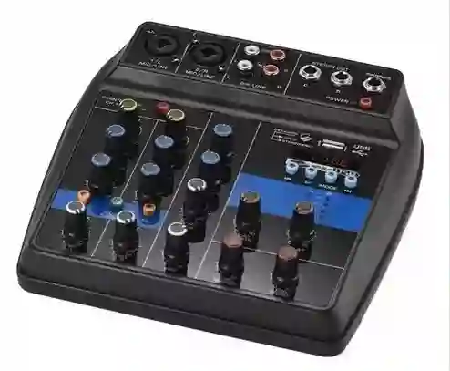 Consola Mezclador Audio Y Sonido Wvngr F2-mb Mixer 4 Canales