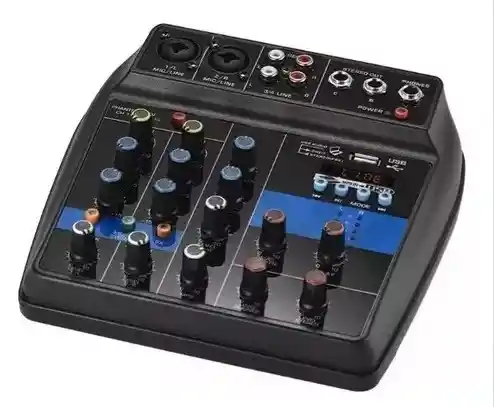 Consola Mezclador Audio Y Sonido Wvngr F2-mb Mixer 4 Canales