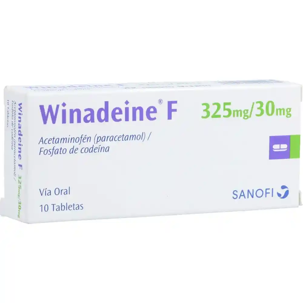 Winadeine F 375mg/30mg X 10 Tabletas