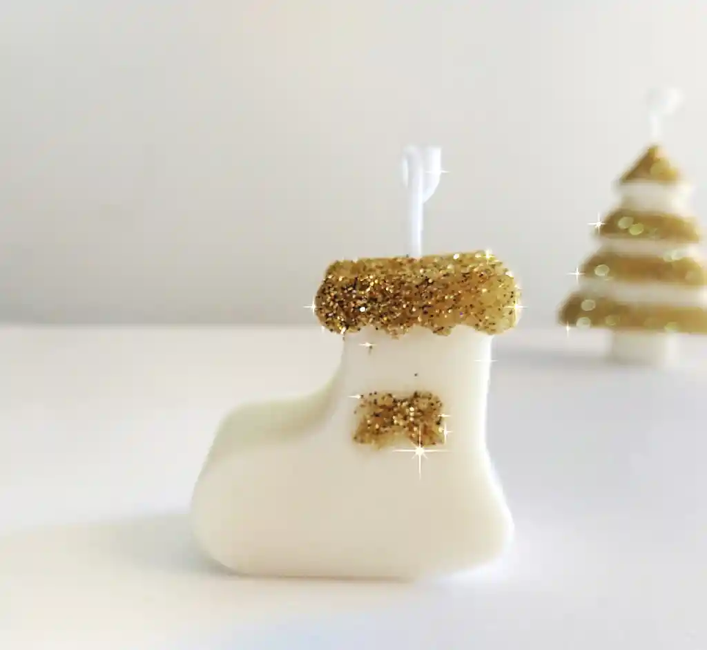 Velas Navideñas Árbol + Bota Golden