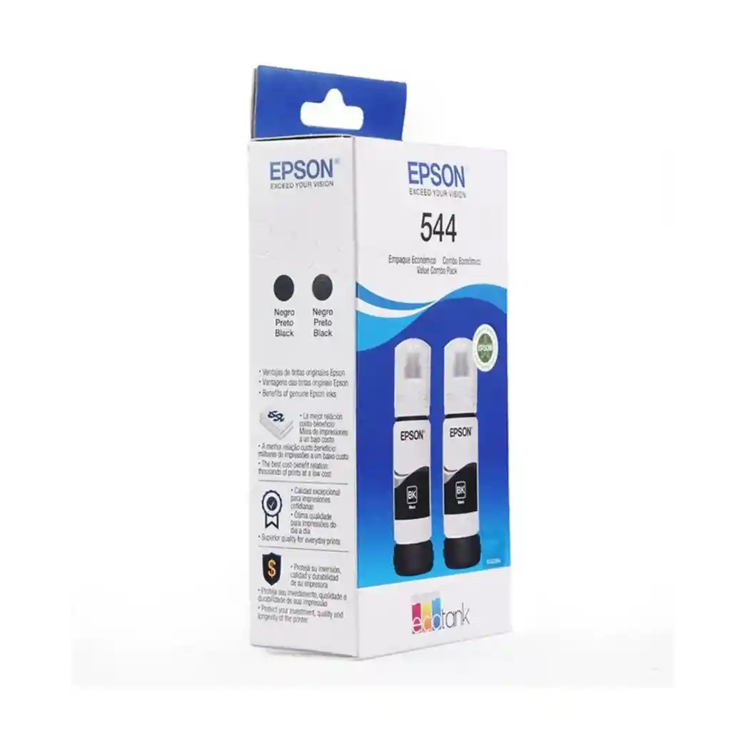 Tintas 544 Epson Negras Para Impresora L1110 L3110 L3150 L5190 Kit X 2