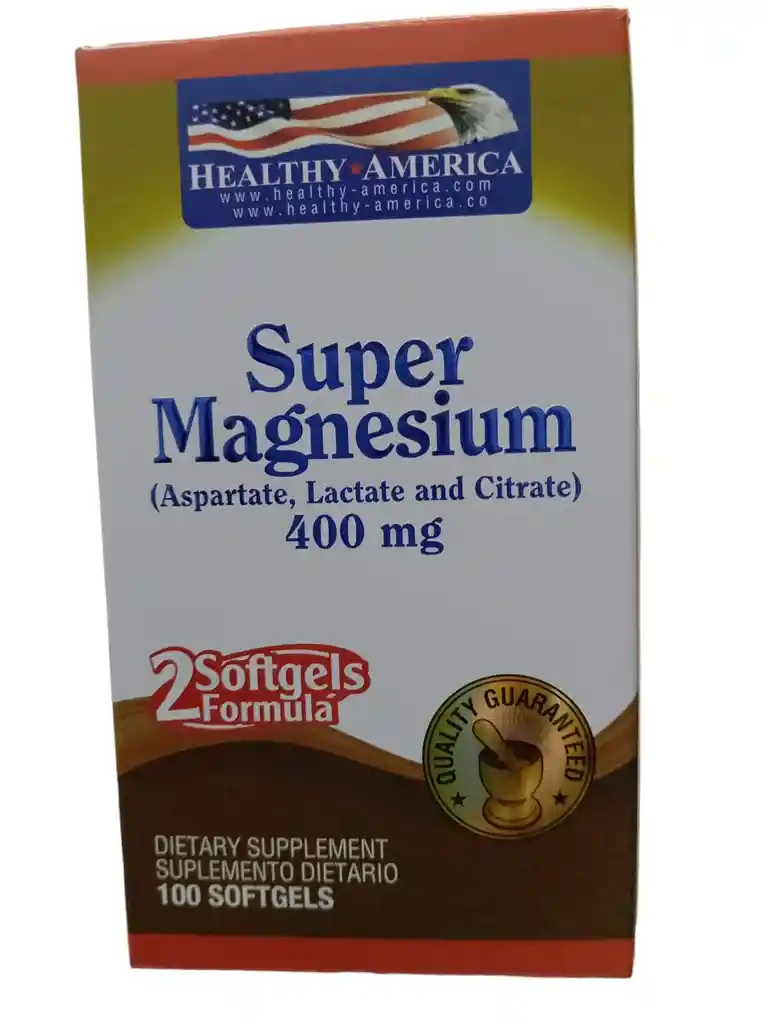 Super Magnesio 400 Mg X 100 Softgels Healthy America