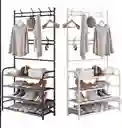 Organizador Multifuncional Rack Zapatero Perchero 4 En 1
