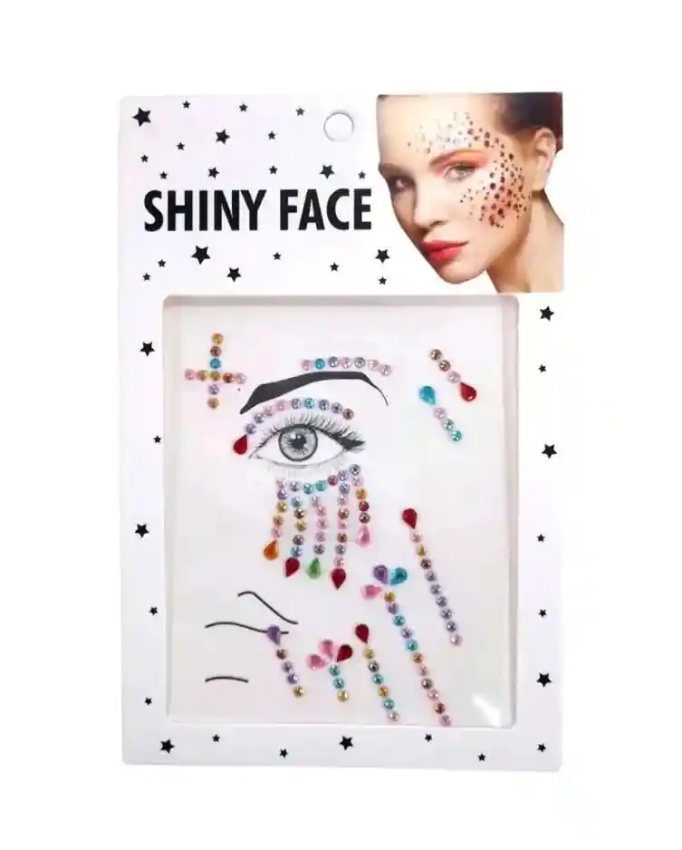 Gemas Adhesivas Para Rostro Piedras Para Maquillaje Hora Loca Carnaval Halloween Ref Zd-02