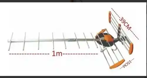 Antena Áerea Exterior Tdt Area Rural 15db + Cable 9.8m