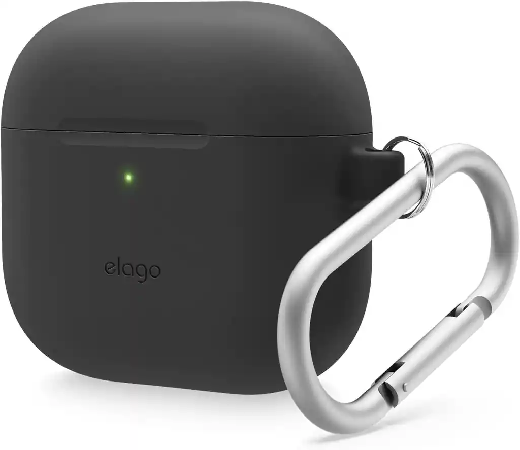 Estuche De Silicona Para Airpods 4 Elago Con Arnés En Negro