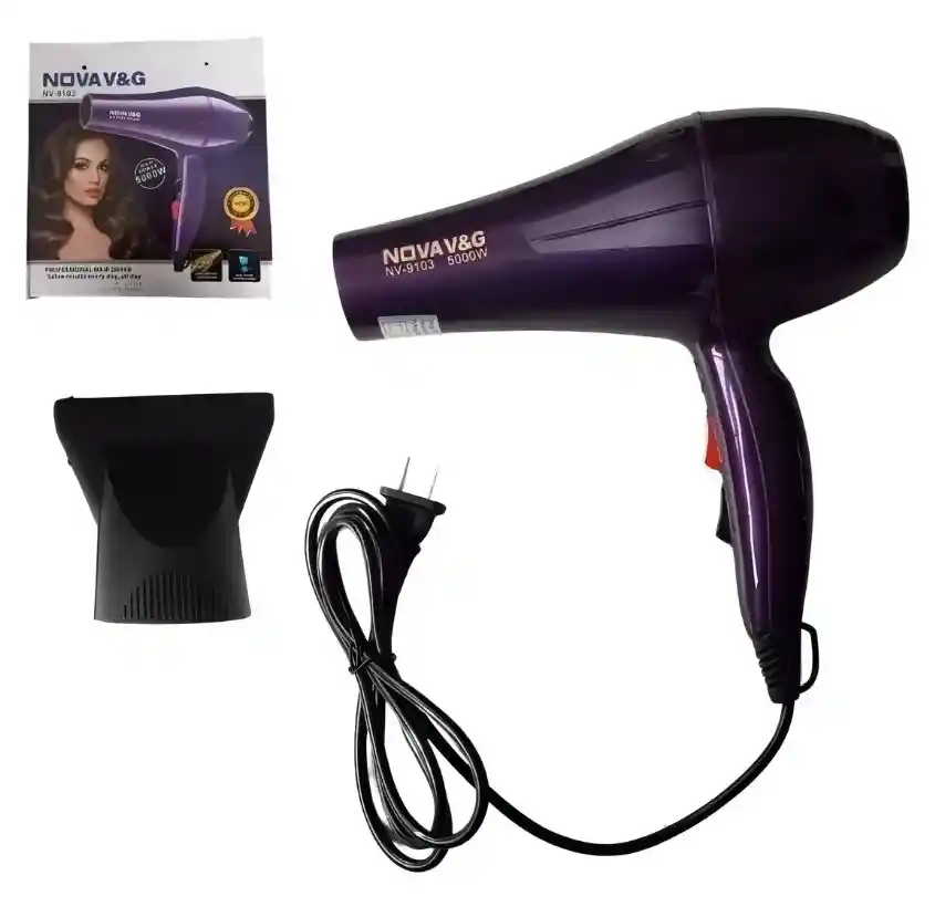 Secador De Cabello Nova Nv-9103 Violeta 110v Personal