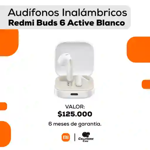 Audífonos Inalámbricos Redmi Buds 6 Active Blanco