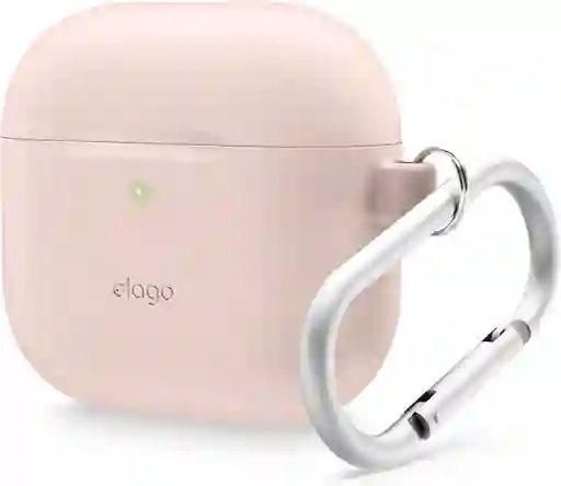 Estuche De Silicona Para Airpods 4 Elago Con Arnés En Rosado