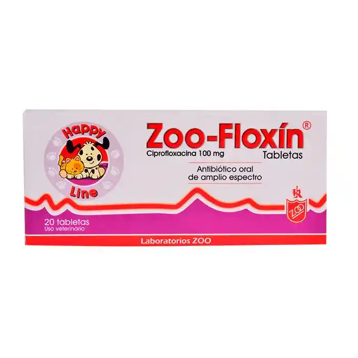 Zoo-floxin 100 Mg (20 Tabletas)