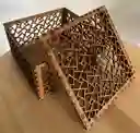 Caja Cuadrada De Madera Decorativa 2