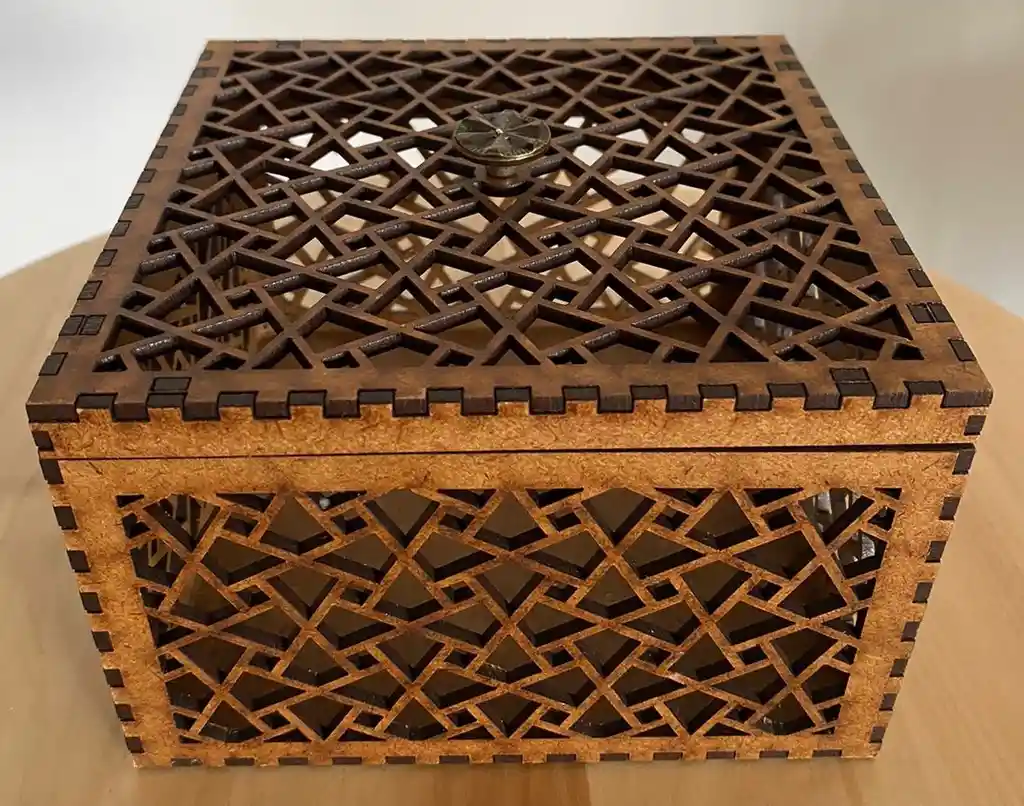 Caja Cuadrada De Madera Decorativa 2