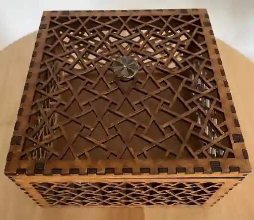 Caja Cuadrada De Madera Decorativa 2