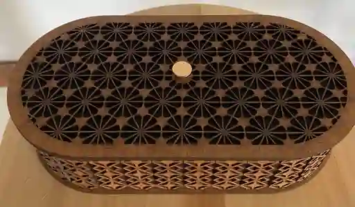 Caja De Madera Ovalada Grande 2