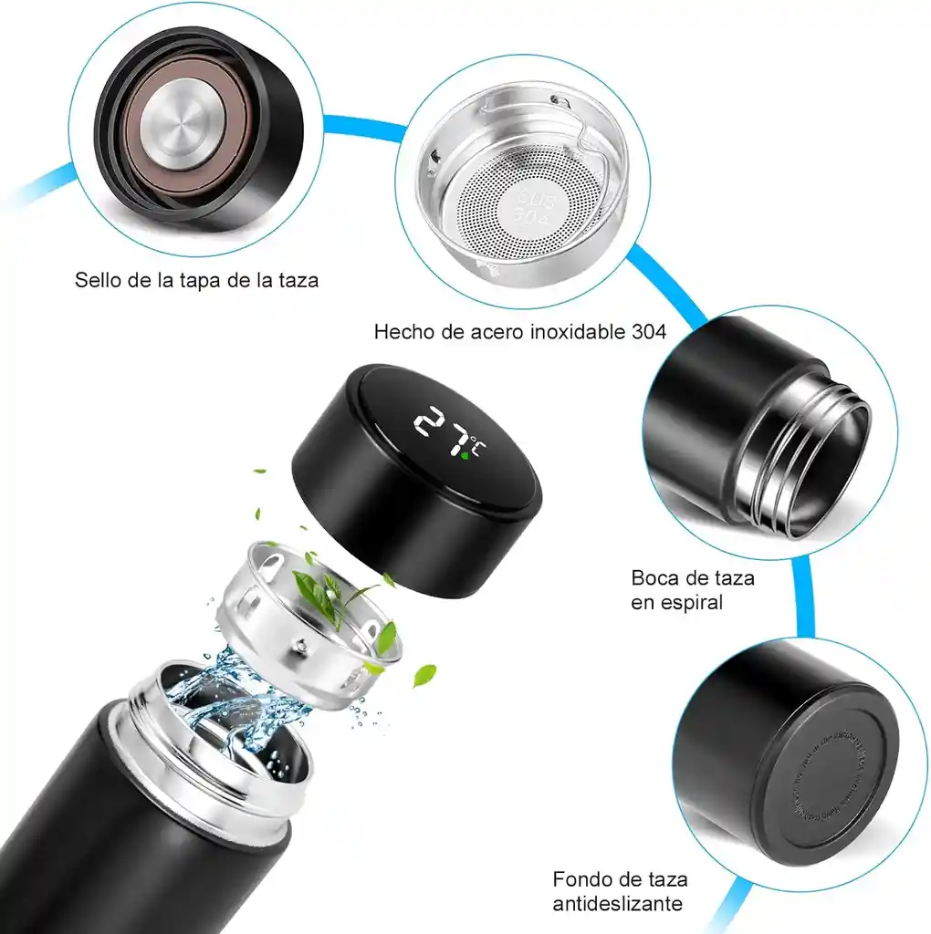 Termo Para Bebidas Calientes Y Frias Con Control Temperatura