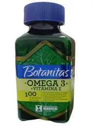 Omega 3 Mas Vitamina E X 100 Capsulas Blandas Botanitas