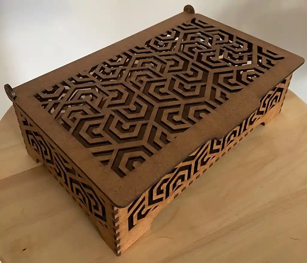 Caja De Madera Rectangular Mediana 2