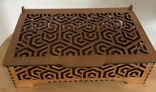 Caja De Madera Rectangular Mediana 2