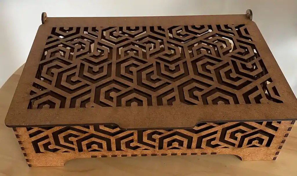 Caja De Madera Rectangular Mediana 2