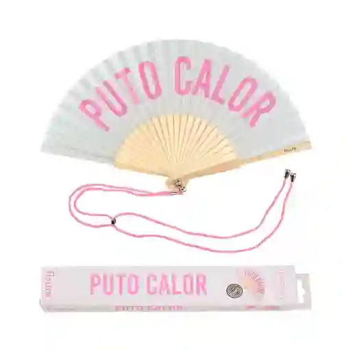 Abanico Puto Calor Gris Y Rosa