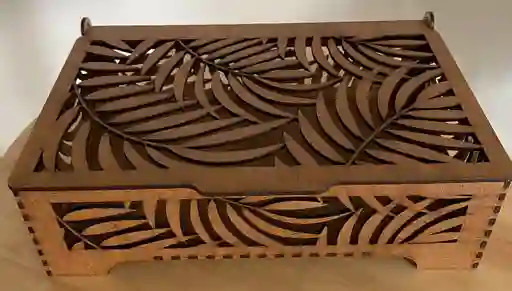 Caja De Madera Rectangular Mediana 3
