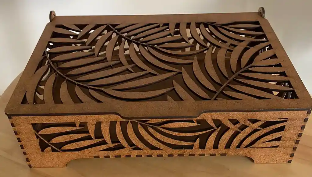 Caja De Madera Rectangular Mediana 3