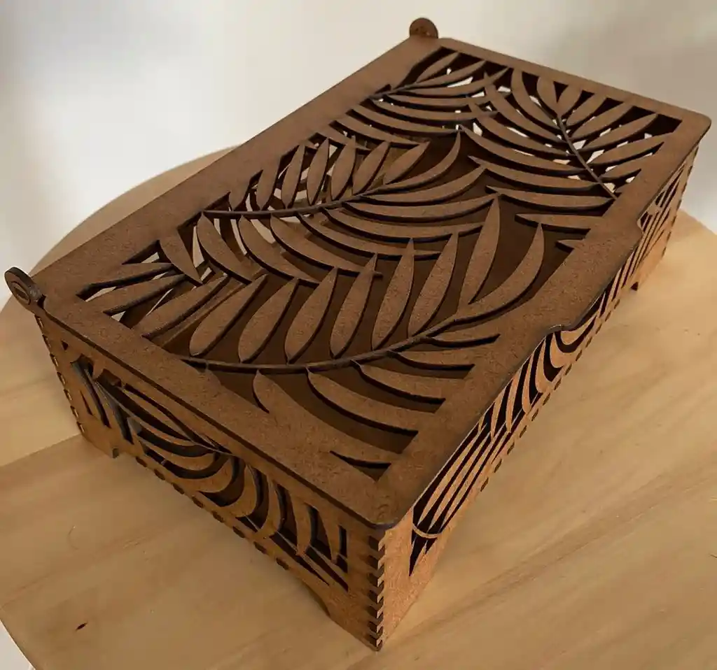 Caja De Madera Rectangular Mediana 3