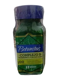 Complejo B Mas Vitamina C Mas Calcio Mas Zinc X 100 Tabletas Botanitas