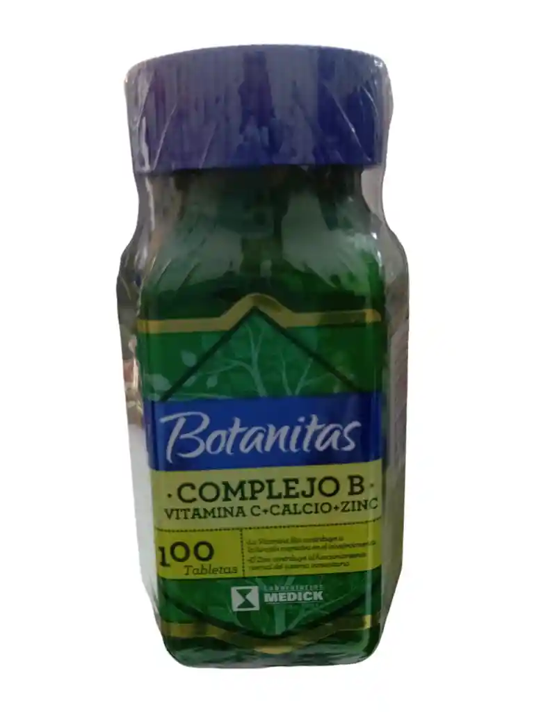 Complejo B Mas Vitamina C Mas Calcio Mas Zinc X 100 Tabletas Botanitas