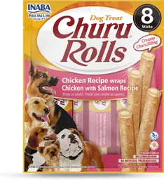 Churu Perro Rolls Pollo Y Salmon X 8 Churu Para Perros Pollo Y Salmon