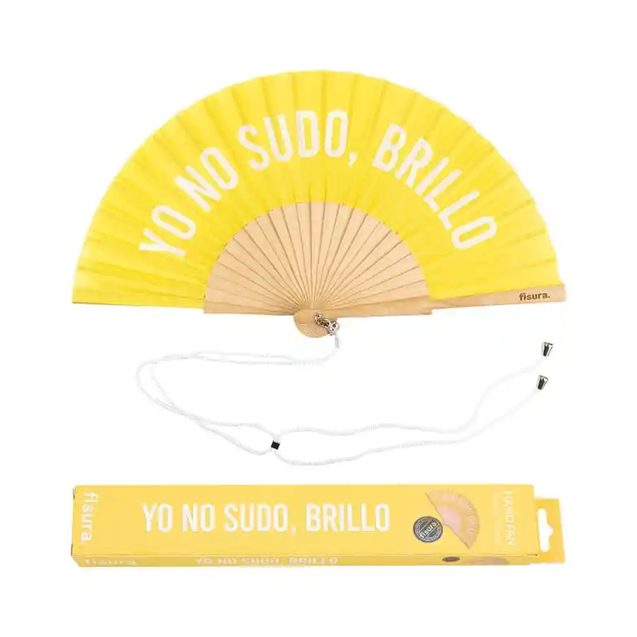 Abanico Yo No Sudo, Brillo. Amarillo