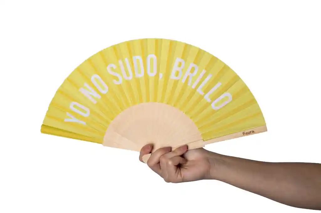 Abanico Yo No Sudo, Brillo. Amarillo