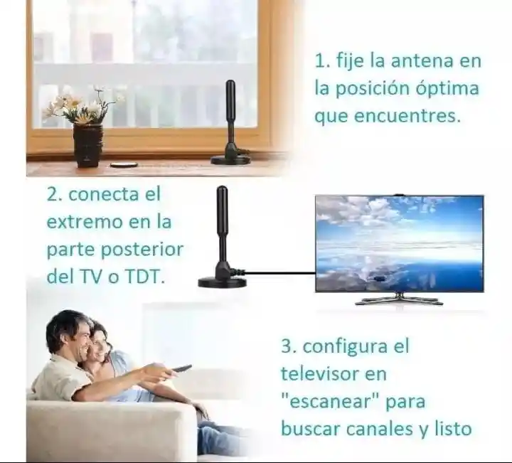 Antena Tv Digital Tdt Señal Potente T602-5mts