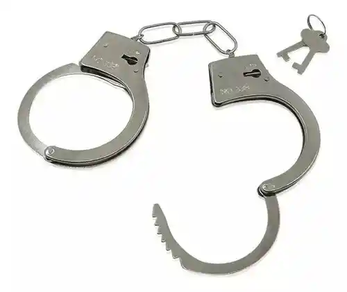 Esposas Metalicas Con Llave Para Hora Loca, Halloween, Carnaval Ref: 368