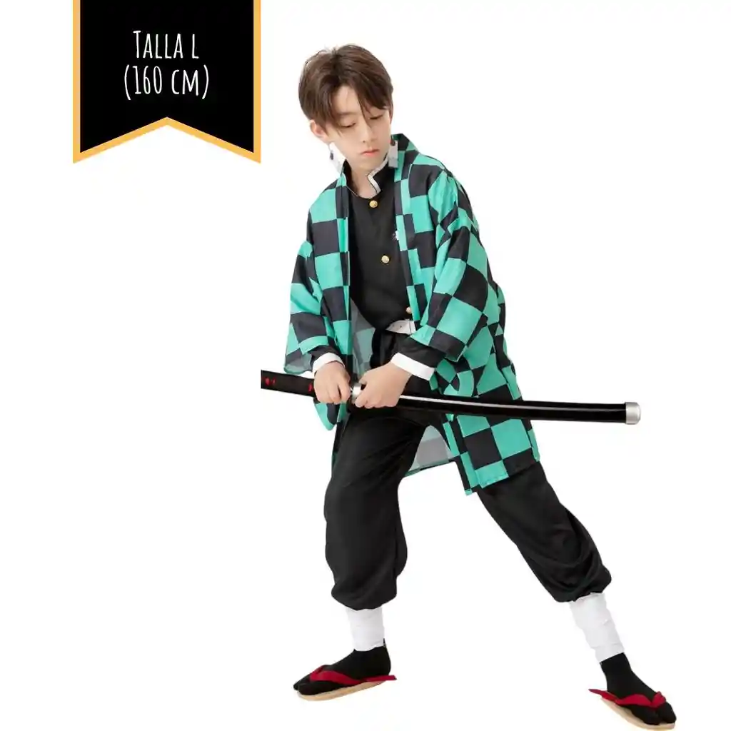 Disfraz Halloween Tanjiro Kamado Demon Slayer Talla L (160 Cm)