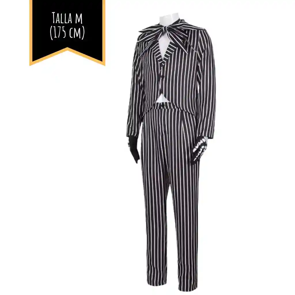 Disfraz Halloween Adulto Jack Skellington Talla M (175 Cm)