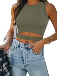 Crop Top Luzia Verde Esmeralda Talla S/m