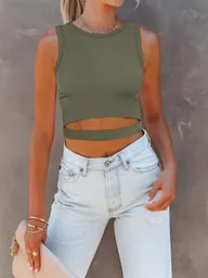 Crop Top Luzia Verde Esmeralda Talla S/m