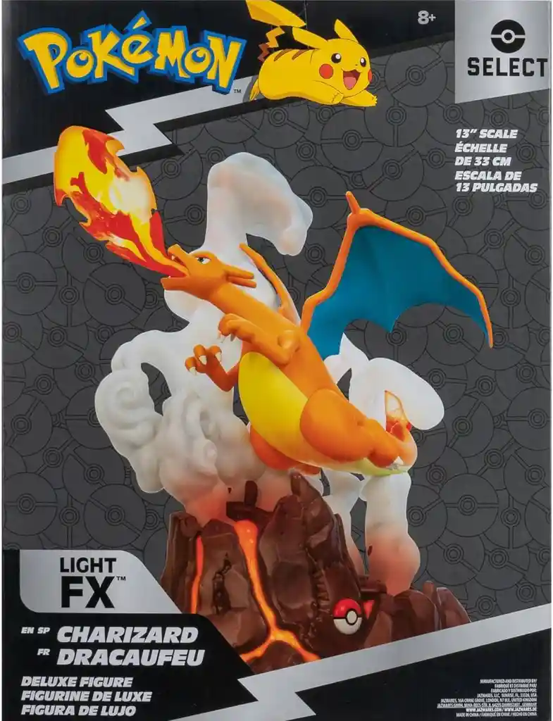 Figura Coleccionista Charizard Deluxe De 13 Pulgadas Led