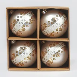 Bolas X4pzs 8cm Plata - Dorado