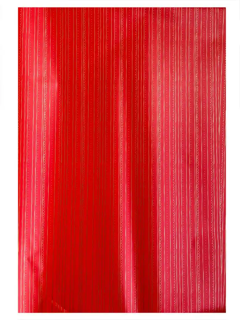 Papel De Regalo Metalizado Estampado 70 X 50 Cm Rojo X 5 Pliegos