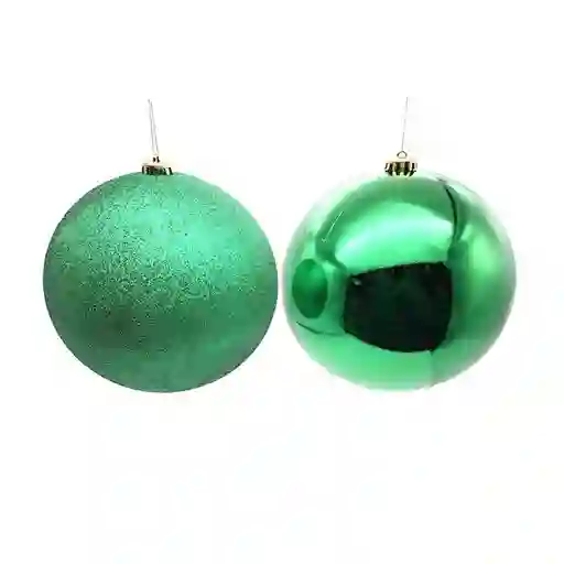 Bolas Navideñas Verdes 2pzs 20cm Expressions