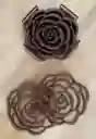 Portavasos Madera Artesanal Flor (6 Unidades)