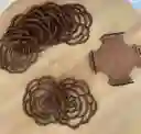 Portavasos Madera Artesanal Flor (6 Unidades)