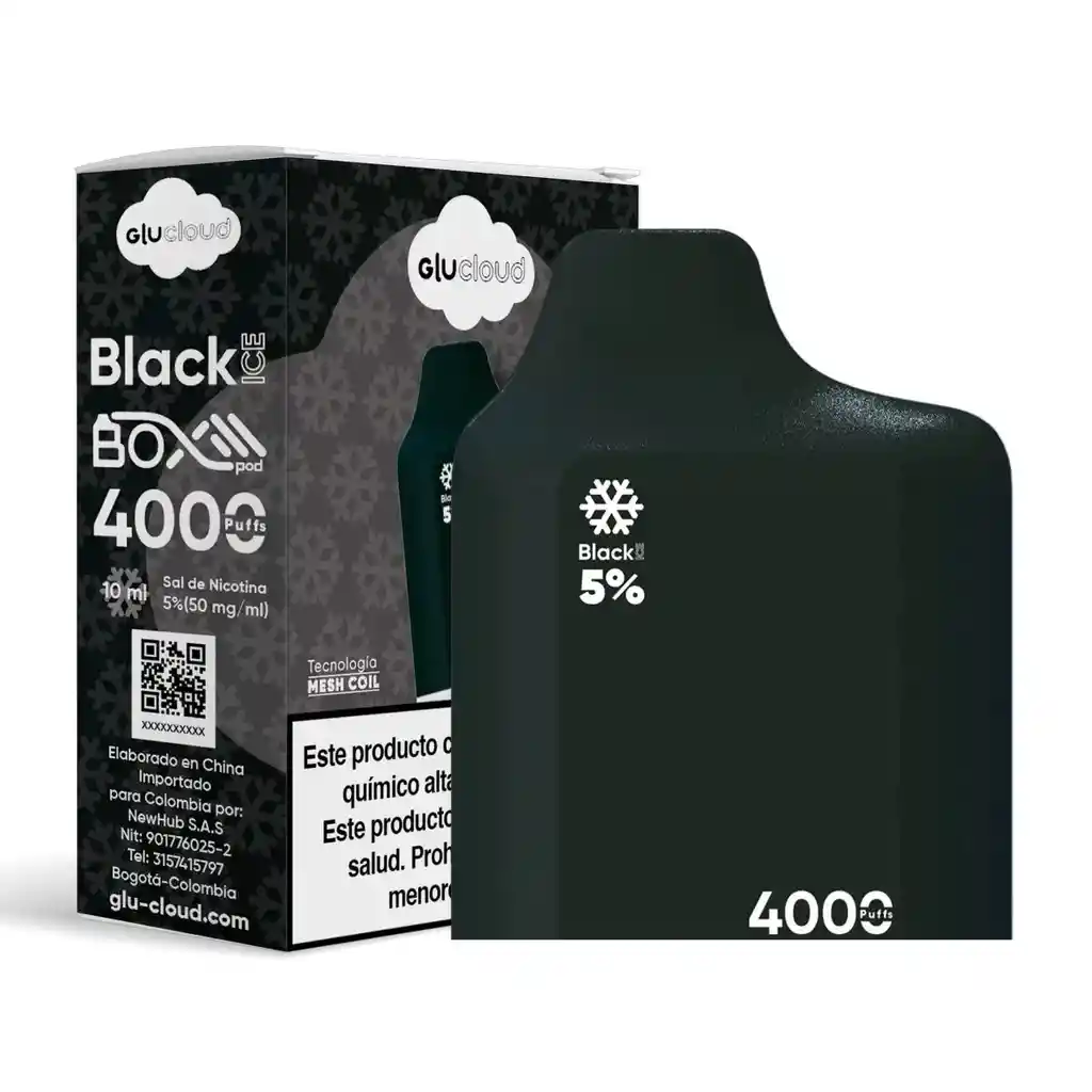 Vaporizador Glucloud Box Pod Black Ice (menta Negra)