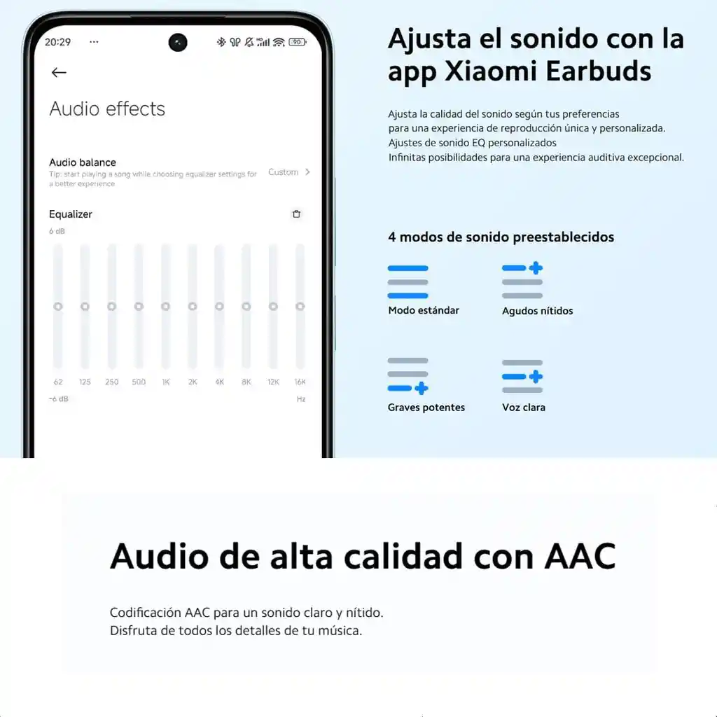 Xiaomi Redmi Buds 6 Lite, Audífonos Táctil Anc Llamadas, Blk