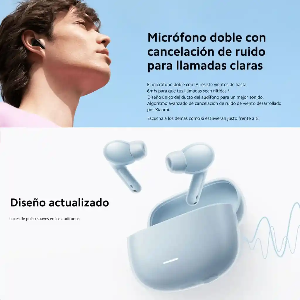 Xiaomi Redmi Buds 6 Lite, Audífonos Táctil Anc Llamadas, Blk