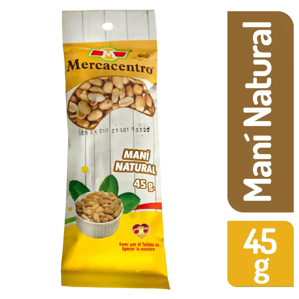 Maní Natural Mercacentro 45 G