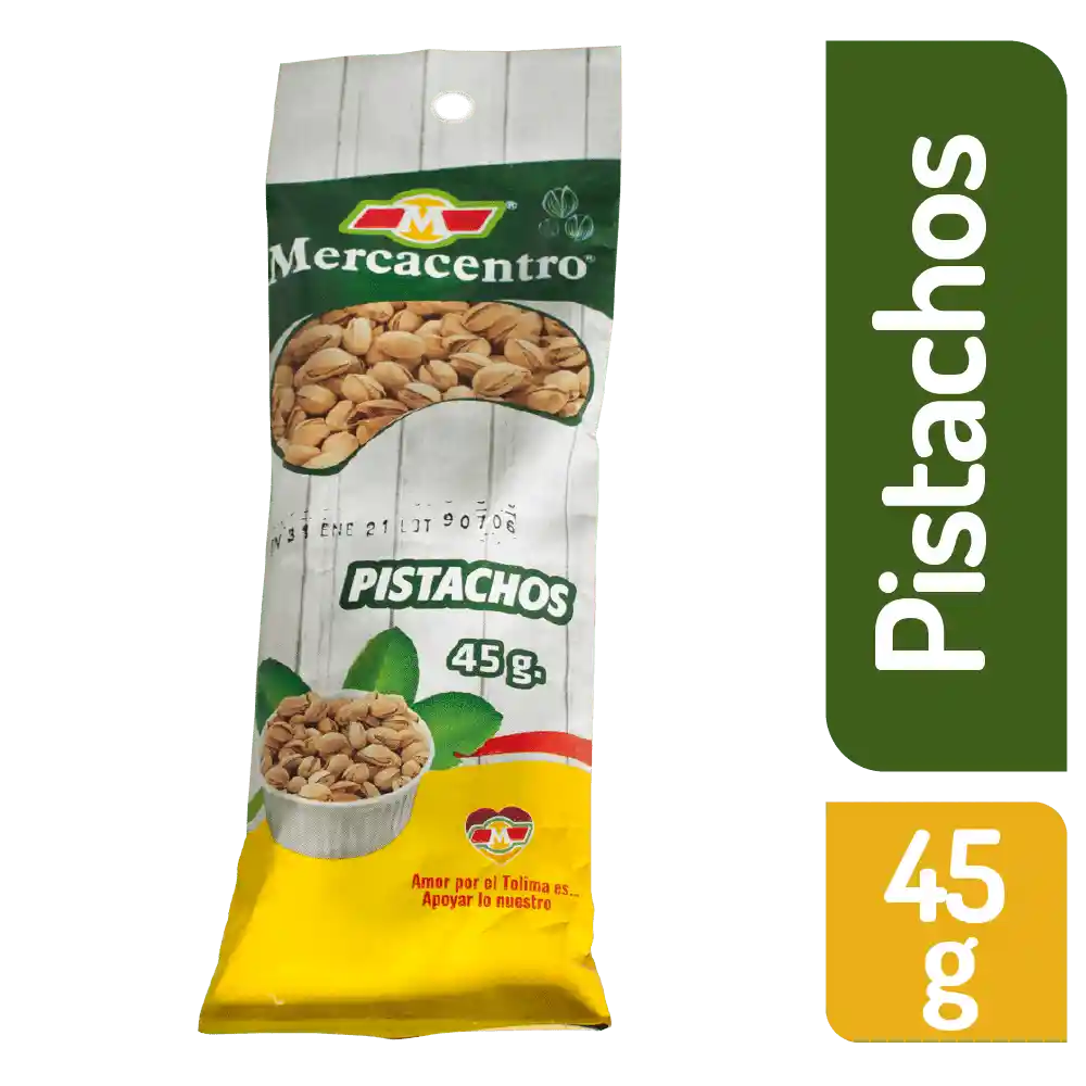 Pistachos Tostados Mercacentro 45 G